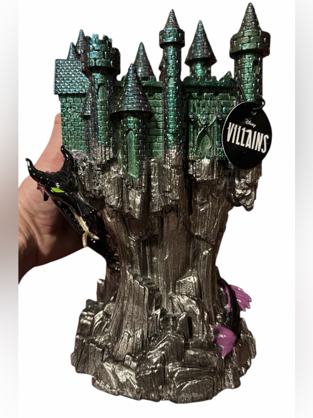 New Malificent Dragon Castle Pedestal for Bath & Body Works 3-wick candle - Picture 3 of 5
